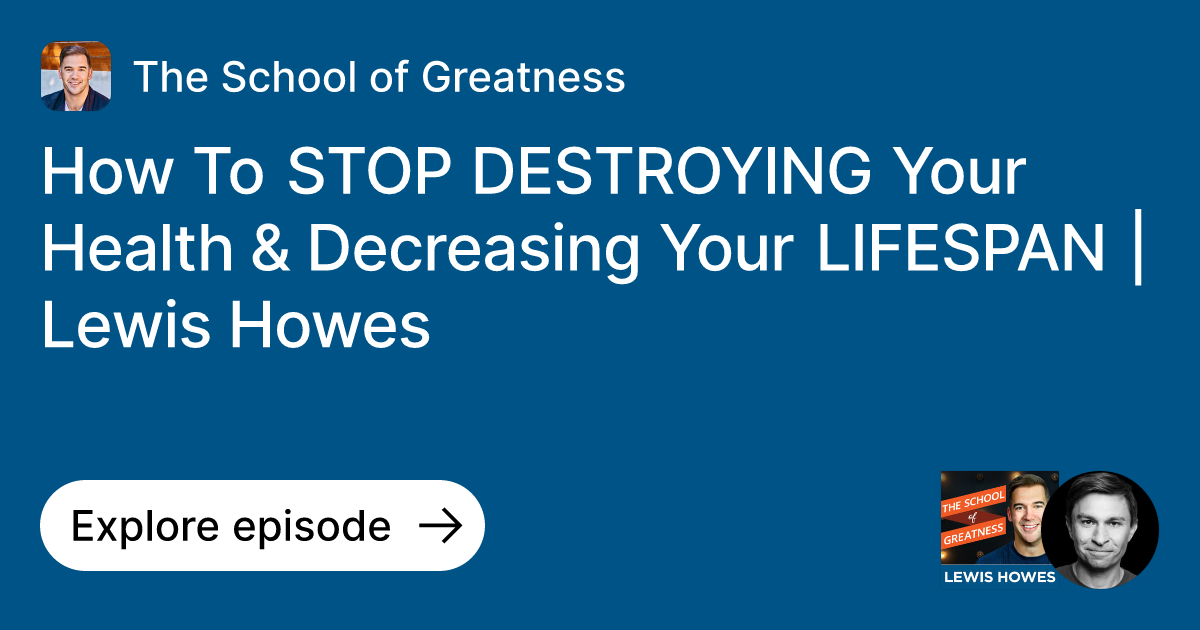 Episode How To Stop Destroying Your Health Decreasing Your Lifespan